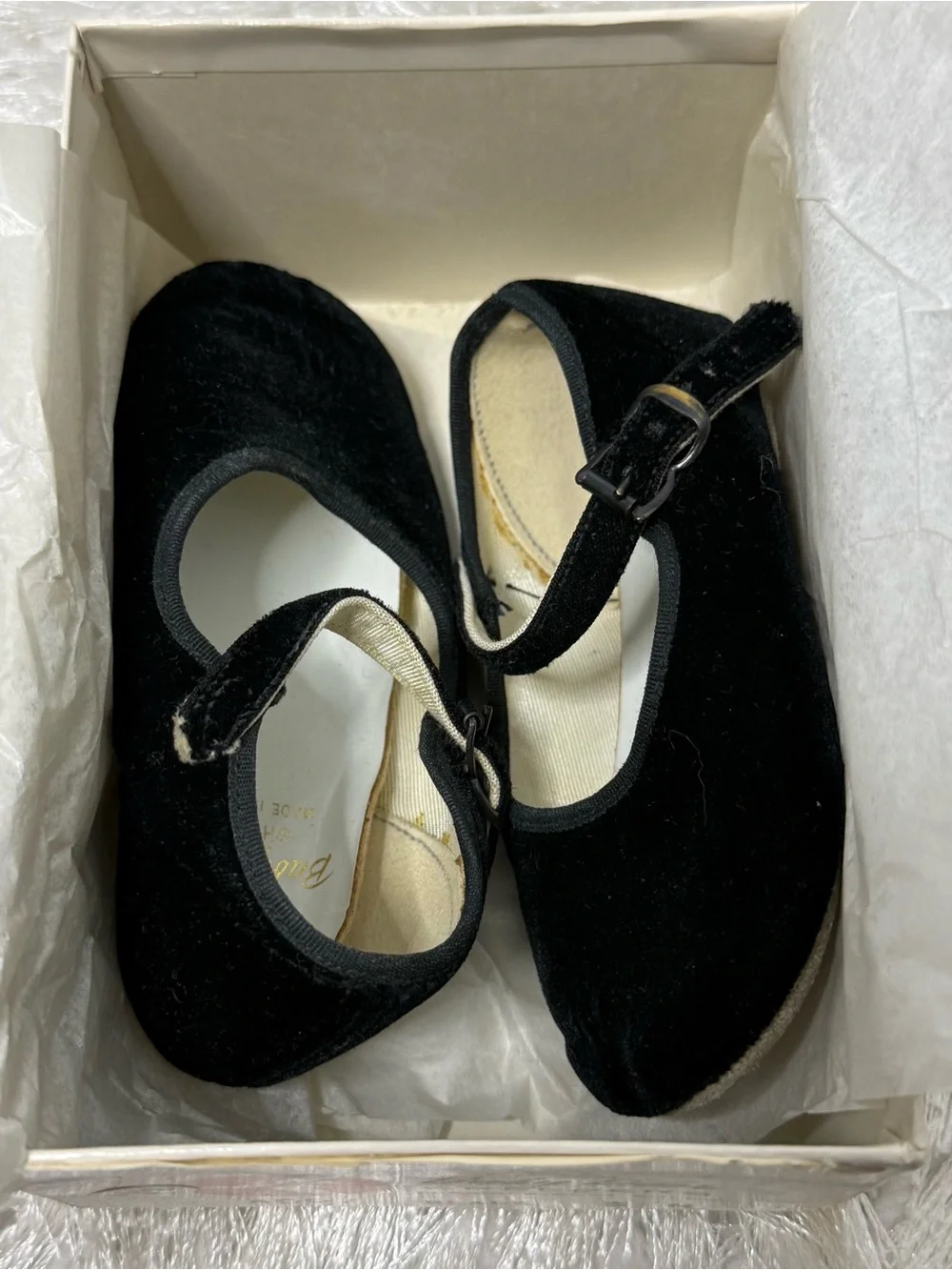 Baby Deer Black Velvet Mary Jane Shoes for Kids